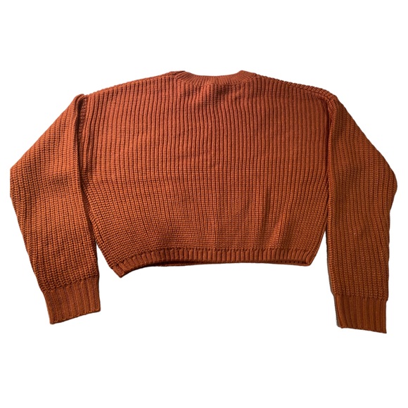 NWT Elodie Crewneck Cropped Chunky Knit Oversized Sweater Women's LARGE - Picture 4 of 9